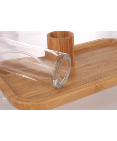 COSIDEA 4 pcs Empty 4oz /120ml bamboo lid clear glass spray bottle with fine mist despenser head for liquid perfume toiletries containers toner bottles 120ml Clear - Buy Online on GoSupps.com