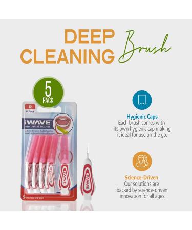 iWave Interdental Brushes Fine Size 0.4mm Pink Pack of 5 Interdental Cleaning Brushes for Total Teeth Cleaning Plaque Removal Tool Pink 5 count (Pack of 1) - Buy Online on GoSupps.com