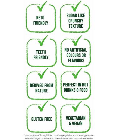 Pure Via Stevia Leaf Sweetener Beads 1kg - Natural Value Pack Equivalent to 2kg Sugar - Buy Internationally - Buy Online on GoSupps.com