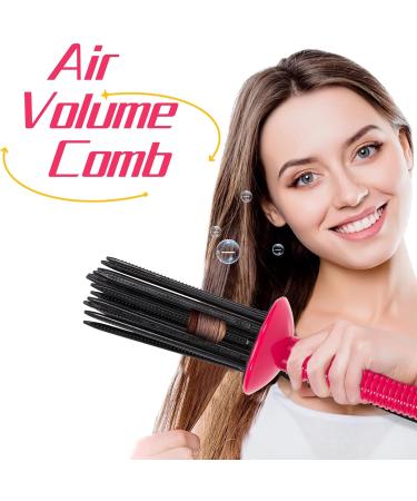 2pcs Curling Roll Comb Curly Hair Brush Air Volume Comb Hair Fluffy Curling Roll Comb 17 Teeth Round Curly Hair Comb Styler Hair Curler Curling Roller Hair Styler Comb for Women Girls 2 Pack Red - Buy Online on GoSupps.com