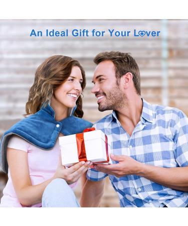 DESUNIC Weighted Heating Pad for Neck and Shoulder Pain Relief - 6 Heat Settings, Auto-Off Timers - Ideal Gift for Mom, Dad, Women, Men - Birthday Gift - Buy Online on GoSupps.com