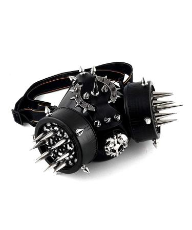 crazy hunter Spikes Steampunk Punk Gas Mask Cool Mens Biker Rock Motorcycel Masque cospaly Mask