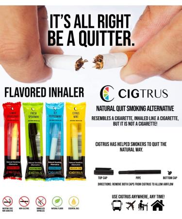 Cigtrus Natural Quit Smoking Aid - Non-Electric Nicotine-Free Inhaler Stick for Craving Relief - 4 Flavor Variety Pack - Buy Online on GoSupps.com
