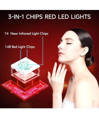 Hottoerak Red Light for Face Near Infrared Face Light Red Face Lamp with 660nm & 850nm Wavelengths for Home Use - Buy Online on GoSupps.com