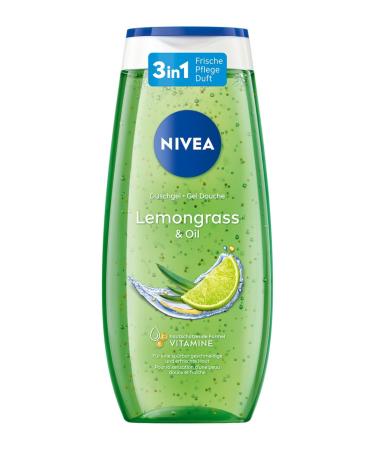 Nivea Lemongrass & Oil shower gel (250 ml) pH-skin-neutral care shower with an invigorating lemon grass fragrance pampering shower with nourishing oil beads 250 ml (1 Pack) - Buy Online on GoSupps.com