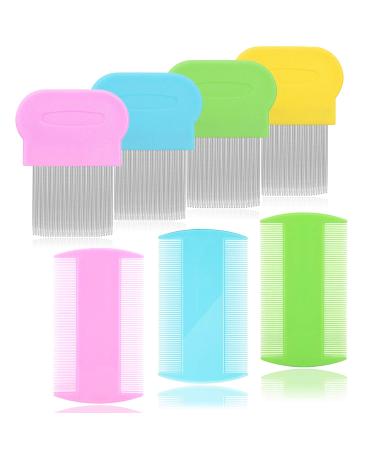 Lice Comb Flea Comb For Cats Dog Comb Pet Comb Set Metal Fine Tooth Comb Remove Tear Marks Float Hair Dandruff (A) - Buy Online on GoSupps.com
