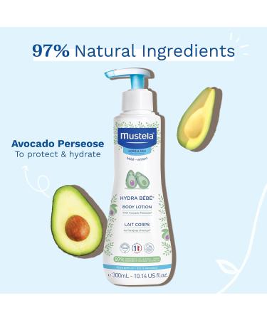 Mustela Hydra Bebe Body Lotion - Daily Moisturizing Baby Lotion - Avocado, Jojoba & Sunflower Oil - 2-Pack - 10.14 Fl Oz - Buy Online on GoSupps.com