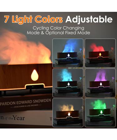 DreamHigh Flame Aroma Diffuser for Essential Oils - 250ml Ultrasonic Humidifier with 7-Color LED Light | Best Aroma & Fragrance Oil Diffuser - Buy Online on GoSupps.com