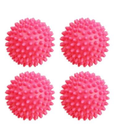 Set of 4 Pink Dryer Balls! Black Duck Brand - Reusable Dryer Balls Replace Fabric Softener! Hypoallergenic and Eco-Friendly! Lowers Drying Time! Naturally Softens and Releases Static Cling!