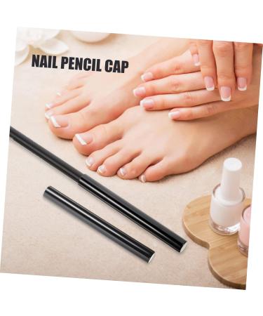 Housoutil 30 Pcs Nail Pen Cap Nail Art Decoration Nail Tool Nail Art Pen Nail Pen Sleeves Metal Nail Polish Blackx5pcs 8x0.8x0.8cmx5pcs - Buy Online on GoSupps.com