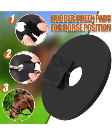 Sumind 4 Pcs Rubber Bit Guards for Horses - Protect Mouth and Lips from Chafing and Pinching - Soft, Flexible, Black Horse Bit Cheek Guards - Buy Online on GoSupps.com