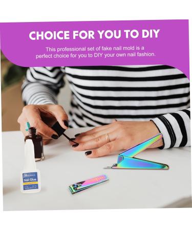 minkissy French Manicure Kit 3 Sets Nail Set Major Plastic Nail Hallow - Buy Online on GoSupps.com