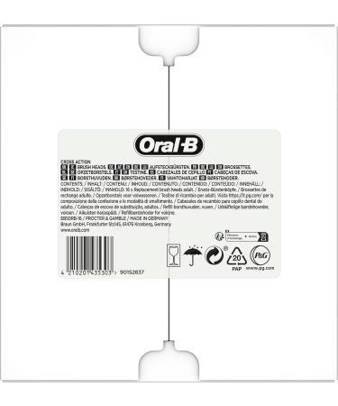 Oral-B CrossAction Pleat Toothbrush Attachments - 16 Pieces for Holistic Mouth Cleaning | Cleanmaximiser Bristles | Compatible with Oral-B Toothbrushes | Mailbox-Friendly Packaging - Buy Online on GoSupps.com