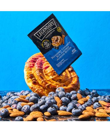 Legendary Foods Almond Butter Squeeze Packets | Blueberry Cinnamon Bun Keto Fat Bombs - 10 Pack (1oz each) | Low Carb, No Sugar Added, Vegan - Buy Online on GoSupps.com