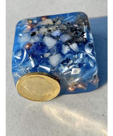 Mini Cube Tower Busters - Light Blue Orgone Generator | 528Hz Energy Accumulator | Perfect Gift - Buy Online on GoSupps.com
