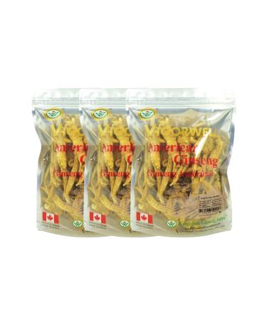 Vigorwell Premium 5-Year Bulk American Ginseng (1LB/454G/16OZ X 3 Bags)-Value Pack Save 10%