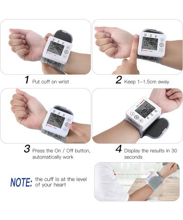 Automatic Wrist Blood Pressure Monitor with Large LCD Display - White - Buy Online on GoSupps.com