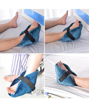 1 Piece Heel Protector Cushion | Pressure Relief for Bed Sores & Ulcers | Adjustable Ankle Support for Surgery Recovery - Blue - Buy Online on GoSupps.com