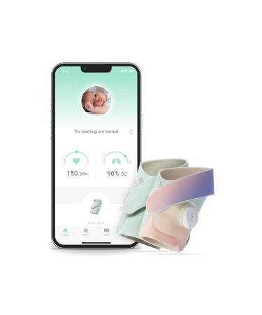 Owlet Smart Sock 3 - Baby Monitor - Track Heart Rate Oxygen and Sleep Trends (0-18 Months) - Rainbow