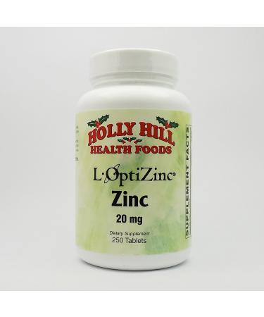 Holly Hill Health Foods Zinc 20 MG 250 Tablets
