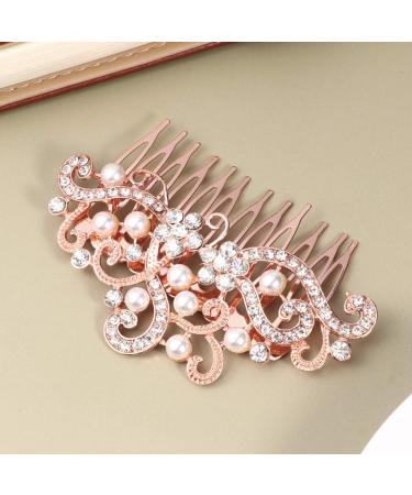 MAGICLULU Bride Hair Comb Metal Hair Claw Clips Bridal Hair Pin Hair Clip Bride Hair Accessory Crystal Headpiece Hair Pin Headpiece Bridal Headpiece Hair Pearls Wedding Accessories - Buy Online on GoSupps.com