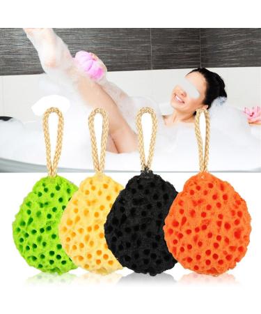 Soft Bathing Sponge Ball for Body Shower Spa Gentle Exfoliation Foam for Women Men & Children (Orange) - Buy Online on GoSupps.com