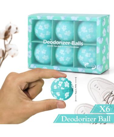 Deodorizer Balls Shoe Fresheners Shoe Deodorizer Balls 6 Pack Shoe Odour Eliminator for Lockers Gym Bags Homes Offices and Cars Natural Cotton Aroma - Buy Online on GoSupps.com