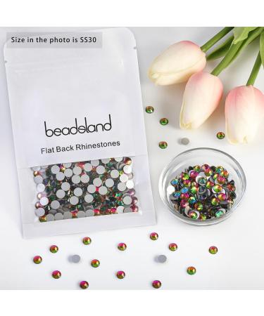 Beadsland Rainbow Flat Back Rhinestones - 288 PC Nail Crystals (SS30 6.4-6.6mm) for Stunning Nail Art | International Shipping Available - Buy Online on GoSupps.com