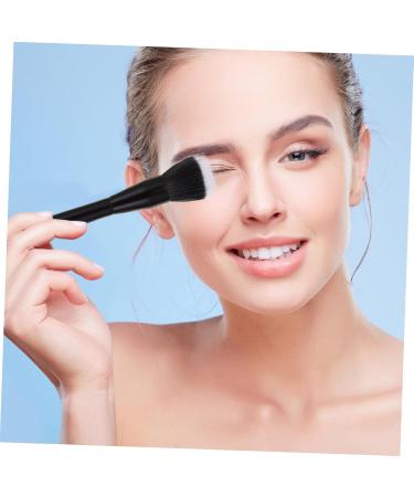 PLAFOPE 2 Pcs Highlight Brush Makeup Brush Cream Blush Brush Eyeliner Brush Flat Blush Brush Wooden Handle - Buy Online on GoSupps.com