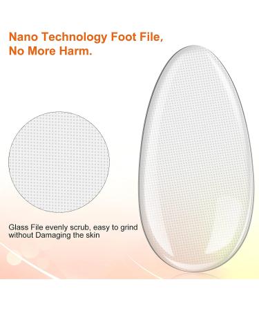 Glass Nano Foot File Callus Remover for Professional Pedicure Care | Hand and Foot Scrubber Tool with Nail File for Dead Skin Removal - Buy Online on GoSupps.com