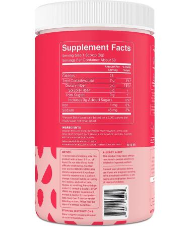 Bellway Super Fiber Powder with Psyllium Husk - Raspberry Lemon Flavor | 13.8 oz | Sugar-Free Fruit Supplement - Buy Online on GoSupps.com