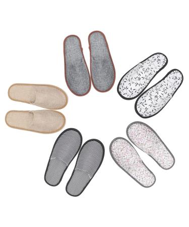 Holibanna bathing shoes 5 pairs terry liper swimming liper guest flap unisex guest slipper closed shoes for at home women hotelslipper eva Miss floor hotel shoes