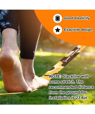 65ft Slackline Kit with Tree Protectors, Arm Trainer, and Carry Bag Fun Slacklining Set for Kids and Adults - Buy Online on GoSupps.com