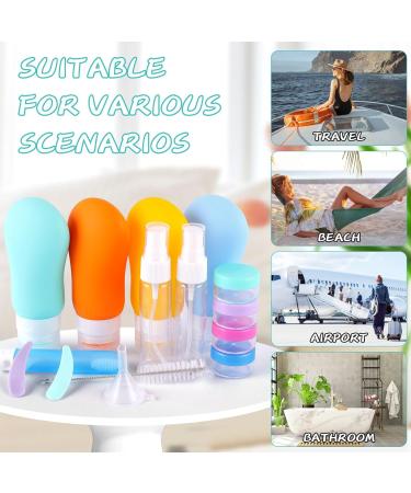 Silicone Travel Bottles Set - 100ml 17-Piece TSA Approved Leak-Proof Shampoo & Lotion Containers - BPA-Free Travel Accessories - Buy Online on GoSupps.com