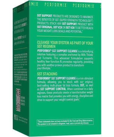 PERFORMIX SST Support Cleanse 60 Capsules - Liver Detox with Milk Thistle & Turmeric - Promotes Healthy Liver Function & Regularity - Buy Online on GoSupps.com