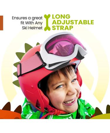 OutdoorMaster Kids Ski Goggles - Helmet Compatible Snow Goggles for Boys & Girls with 100% UV Protection A03 Vlt 46% - Buy Online on GoSupps.com