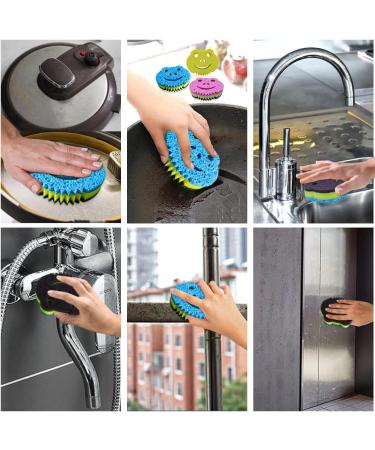 SmilePowo 12 Pack Frog Dual-Sided Premium Cleaning Sponges - Heavy Duty Scouring Pads for Kitchen, Furniture, and Bathroom - Buy Online on GoSupps.com