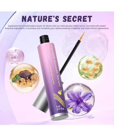 Premium Eyelash Growth Serum Thicker and Fuller Lashes Non-Irritating Formula- Purple - Buy Online on GoSupps.com