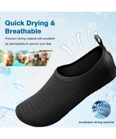 Joto Quick-Dry Aqua Shoes for Women Men & Children - Unisex Beach & Swimming Shoes | 38/39 EU Black - Buy Online on GoSupps.com