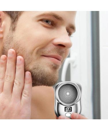 Electric Rechargeable Shavers for Men | Portable Electric for Men Type C Charging Shave for Smooth Shave Electric with Digital Display Silver - Buy Online on GoSupps.com