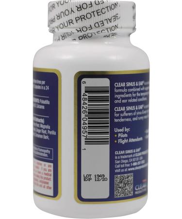 Clear Sinus Ear Homeopathic Herbal Relief Formula - 60 Caps - Buy Online on GoSupps.com