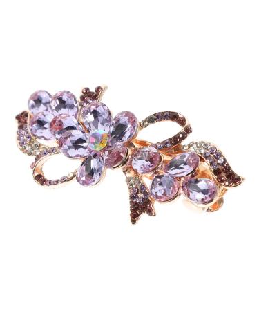 MAGICLULU Rhinestone Hair Clip Hair Accessories for Women Metal Hair Clips Mini Hair Clip Aesthetic Hair Accessories Hair Barrettes for Women Rhinestones Holder Miss Purple Korean Version