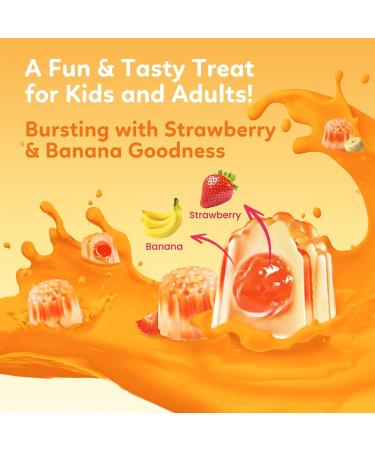 Magnesium Glycinate Gummies for Kids - with L-Theanine Ashwagandha Vitamin D3 K2 Magnesium for Kids - Sleep Calm Muscle Relaxation Cognitive Sugar Free Strawberry & Banana Filled Gummies 60ct - Buy Online on GoSupps.com