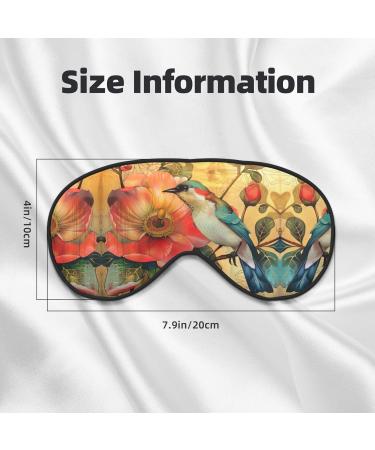 SSIMOO Flower and Bird Soft Sleep Eye Mask | Breathable Travel Eye Patch for Women | Perfect for Relaxation & Comfort - Buy Online on GoSupps.com
