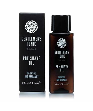 Gentlemen's Tonic Pre Shave Oil - Designed for Sensitive Skin Prevents Razor Bumps Burns & Irritation - Light Easily Absorbed and non-sticky (50 ml)