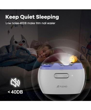Electric Automatic Nail Clippers Portable Nail File No Noise Nail Scraps Storage Nail Blanking Sanding and Polish 2 in 1 Easy Operation LED Light Nail Trimmer Cutter for Kids Elderly - Buy Online on GoSupps.com
