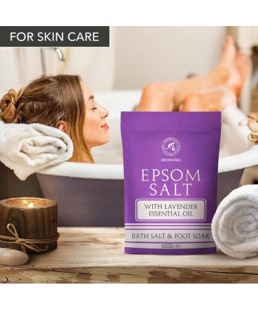 Epsom Bath Salt with Lavender Essential Oil - 35Oz | Pure Magnesium Sulphate for Soothing Relaxation & Fatigue Relief | International Shipping Available - Buy Online on GoSupps.com