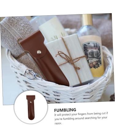 Minkissy 2-Pack Razor Holster & Travel Supplies | PU Leather Razor Case | Double-Edged Razor Protection Cover - Buy Online on GoSupps.com