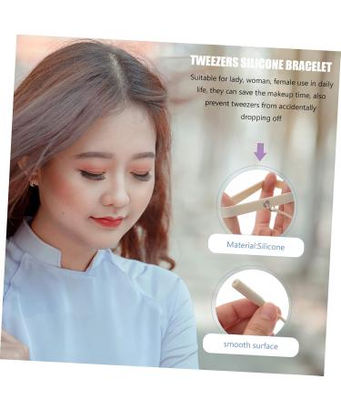 Mikinona Tweezers Silicone Bracelet Lash Tweezer Wristband Fiber Tools Eyelash Separator Tool Fiber Tip Tweezers Wristband Eye Lash Applicator Tools Makeup Eyelash Tweezer Holder - Buy Online on GoSupps.com