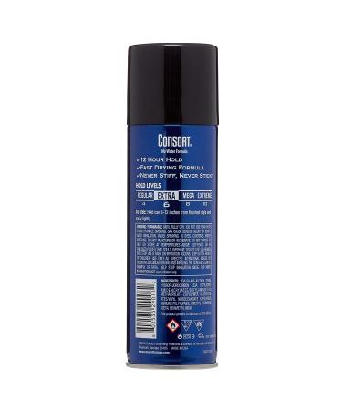 Consort Extra Hold Mens Hair Spray Unscented 11 oz - Strong Hold Aerosol - Buy Online on GoSupps.com